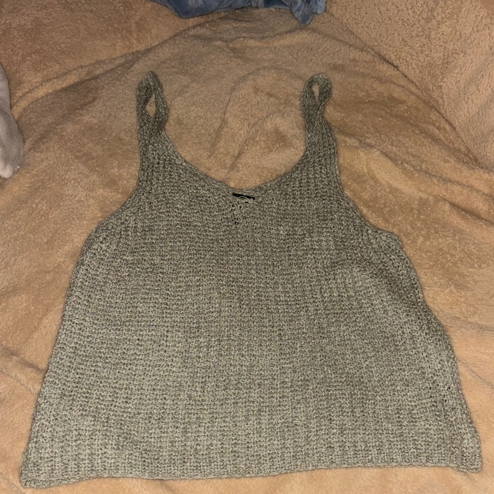 Moon & Madison Olive Knit Tank Top